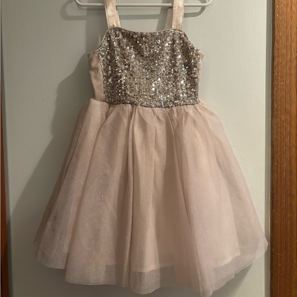 Girls’ Sparkling Sequin Tulle Dress